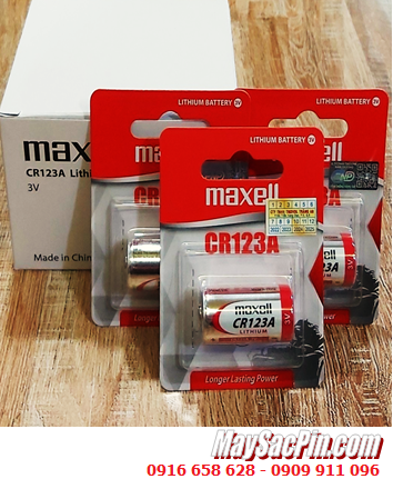 COMBO 01hộp=10vỉ Pin 3v lithium Maxell CR123A CR17345 chính hãng _Giá chỉ 870.000/Hộp